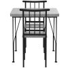 Modern 3-Piece Metal Frame Dining Set with  Wood Top Table and 2 Chairs