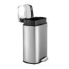 13 Gallon Stainless Steel Kitchen Trash Can with Step Open Lid