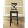 Set of 2 - X-Back Solid Wood 30-inch Barstools