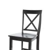 Set of 2 - X-Back Solid Wood 30-inch Barstools