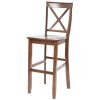 Set of 2 - X-Back 30-inch Solid Wood Barstool