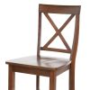 Set of 2 - X-Back 30-inch Solid Wood Barstool