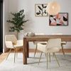 Set of 2 Modern Velvet Upholstered Dining Chair with Gold Metal Legs