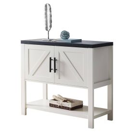 Modern 2 Drawer Wooden Storage Console Table