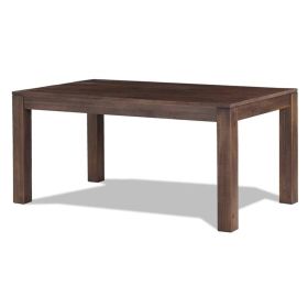 Modern Farmhouse 63-inch Solid Wood Dining Table in Rustic Finish