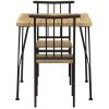 Modern 3-Piece Metal Frame Dining Set withTop Table and 2 Chairs