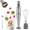 TENKER 1100W Immersion Hand Blender, Stainless Steel Stick Blender with 12-Speed & Turbo Mode, 5-in-1 Handheld Blender with 600ml Mixing Beaker with L
