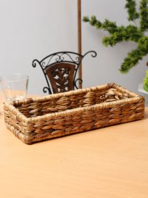 SEA GRASS Rectangle Basket | Grass Fiber Basket | Decorative Tabletop Tray | Dinning table Bread basket