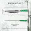 Qulajoy Japanese Chef Knife 8 Inch,67 Layers Damascus VG-10 Steel Core,Professional Hammered Kitchen Knife,Handcrafted With Ergonomic Bamboo Shape Han