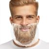 White Disposable Beard Nets for Men Food Service, 18 Inch. Pack of 100 Nylon Disposable Beard Covers Nets for Cooking. Kitchen Beard Guard for Restaur