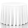 10 Pieces 90 Inch Home Restaurant Polyester Round Tablecloth