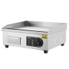 VEVOR Commercial Electric Griddle, 1700W Countertop Flat Top Grill, 122°F-572 °F Adjustable Temp, 17.72 x 11.81 x 0.39in Stainless Steel Griddle Grill