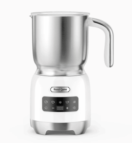 550W Electric milk foam device LED touch control 0.4L cold foaming 360°, rotating base detachable hot and cold foam device and steamer SUS304 can adju