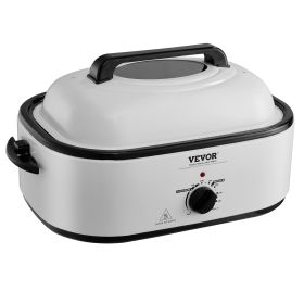 VEVOR Electric Roaster Oven, 22 QT Turkey Roaster Oven with Self-Basting Lid, 1450W Roaster Oven with Defrost & Warm Function, Adjustable Temp, Remova