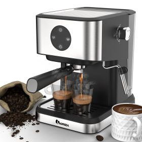 IAGREEA Espresso Coffee Machine 20 Bar High Pressure Extraction, Cafeteras Electricas Modernas With Led Display, 50 OZ Detachable Tank For Barista And