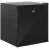 HOMCOM 1.1 Cu.Ft Mini Upright Freezer Countertop with Removable Shelves Reversible Door for Home Dorm Black