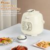 IAGREEA 1.8L Pressure Cooker, 3 Person Multi-Functional Mini Pressure Cooking, Non-Stick Electric Pressure Cooker White