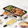 Smokeless Indoor Electric Grill with Removable Non-Stick Plate, 1500W Portable BBQ Griddle, Dishwasher Safe, Hot Pot Cooking, Kitchen Essential, Perfe