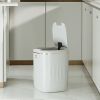 Automatic Touchless Motion Sensor Trash Can White Smart Garbage Can for Bathroom Kitchen