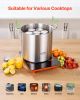 Canning Pot with Rack and Glass Lid 21 QT Stainless Steel Waterbath Canner