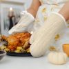 Set pf 3 Pairs Terry Cloth Oven Mitt 13 Inch. 6 Pack of Beige Kitchen Oven Mitts Heat Resistant. Durable Cotton Oven Gloves up to 500ºF. Machine Washa
