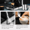 coffee powder + milk foam 2 in 1 semi-automatic coffee machine 20Bar extraction mocha Nestle espresso 1 cup / 2 cup, electronic button powder hammer 5