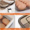 Egg Container Holder Automatic Rolling Egg Box for Refrigerator Double Layer with Lid Egg Organizer Bin Tray Rack for 36 Eggs