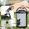 VEVOR Stainless Steel Insulated Beverage Dispenser, 1.5 Gallon 6 Liter, Thermal Hot and Cold Drink Server Dispenser with Spigot Handle
