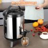 VEVOR Stainless Steel Insulated Beverage Dispenser, 1.5 Gallon 6 Liter, Thermal Hot and Cold Drink Server Dispenser with Spigot Handle