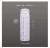 TAL Stainless Steel 2-in-1 Straw and Chug Water Bottle with Push Lid 24 fl oz, Purple Bows