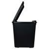 Kitchen Trash Can, 7.6 Gallon, Plastic Touch Top Lid Garbage Bin, Black