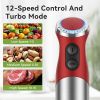 TENKER 5-in-1 Hand Immersion Blender, 1000W 12 Speed Handheld Blender, Copper Motor Stainless Steel Blade Stick Blender,600ml Mixing Beaker,500ml Food