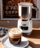 550W Electric milk foam device LED touch control 0.4L cold foaming 360°, rotating base detachable hot and cold foam device and steamer SUS304 can adju