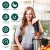 1300W Centrifugal Juicer Machines, Juice Extractor with Extra Large 3inch Feed Chute, Full Copper Motor, Titanium-Plated Filter, High Juice Yield, 3 S