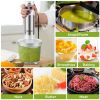 HB-2016A Hand Blender 5 in 1 white Immersion Blender Set, 30-Speed Hand Stick Blender with 600ml Beaker, 500ml Food Processor, Egg Whisk, Milk Frother