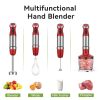 TENKER 5-in-1 Hand Immersion Blender, 1000W 12 Speed Handheld Blender, Copper Motor Stainless Steel Blade Stick Blender,600ml Mixing Beaker,500ml Food