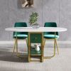 59.1" Modern Rectangle Leaf Folding Wood Dining Table with Storage Seats 4-6 People