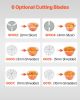 Food Processor Vegetable Chopper w/ 6 Blades Food-Grade Stainless Steel Blender
