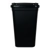 Kitchen Trash Can, 7.6 Gallon, Plastic Touch Top Lid Garbage Bin, Black