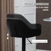 Aosom Swivel Bar Stool Collection Black PU Leather Seating Steel Base Elegant Durable