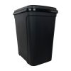 Kitchen Trash Can, 7.6 Gallon, Plastic Touch Top Lid Garbage Bin, Black