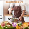 TENKER 1100W Immersion Hand Blender, Stainless Steel Stick Blender with 12-Speed & Turbo Mode, 5-in-1 Handheld Blender with 600ml Mixing Beaker with L