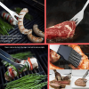 9PCS BBQ Grill Accessories for Top Chef - Professional Grill Tools Set & Basic BBQ Tools for Backyard Restaurant Outdoor Kitchen - Gifts for Father, H
