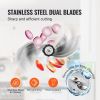VEVOR Electric Vegetable Slicer, 0-0.5"/0-12mm Thickness Adjustable Commercial Slicer Machine, Convertible to Manual, Stainless Steel Food Cutter Slic