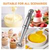 TENKER 1100W Immersion Hand Blender, Stainless Steel Stick Blender with 12-Speed & Turbo Mode, 5-in-1 Handheld Blender with 600ml Mixing Beaker with L