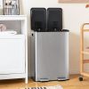 2 x 8 Gal Dual Compartment Trash Can Kitchen Trash Can