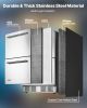 24 Inches Drawer Refrigerator Stainless Steel Dual Drawer Fridge for Home