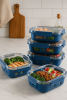 Glass Prep & Store Set with Silicone Grip 8 PCS Storage Set
