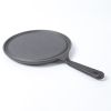HAWOK Cast Iron Round Griddle, Pre-seasoned Comal Pan, 9.5" Crepe Maker Pan