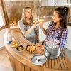Double-Wall Stainless Steel Insulated Ice Bucket 3L Ice Holder Ice Container with Lid Scoop Strainer Handle for Wine Champagne Beer Parties Cocktails